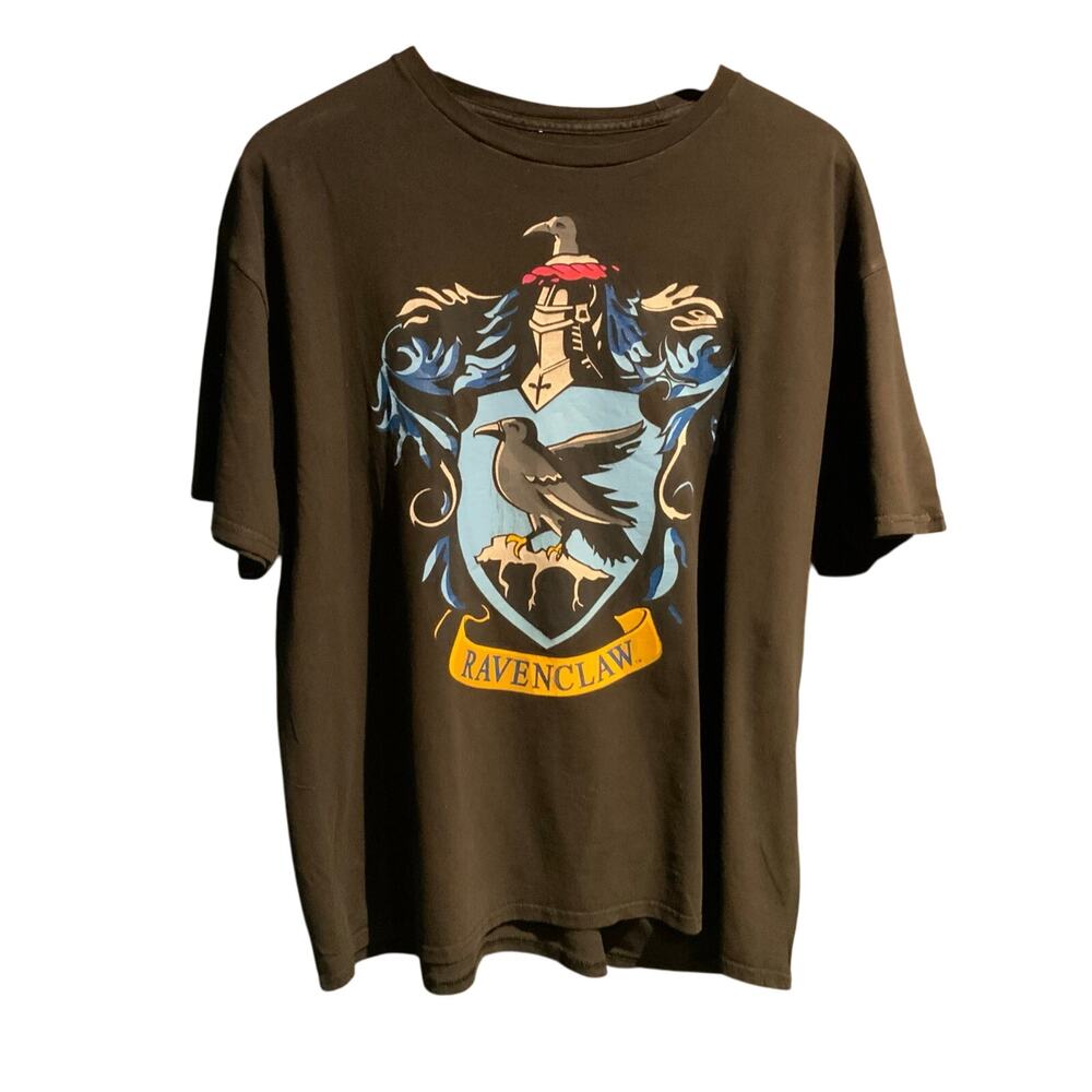 Harry Potter XXL Ravenclaw T-shirt. Men's Unisex House Crest HP Black Tee Comfy